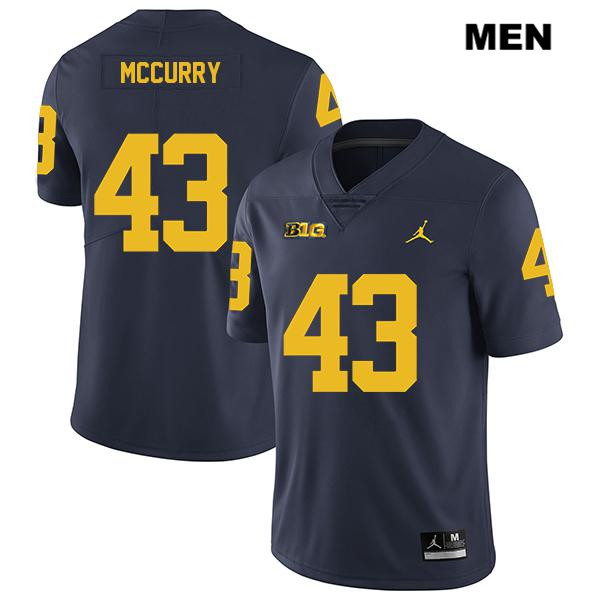 Men's NCAA Michigan Wolverines Jake McCurry #43 Navy Jordan Brand ...